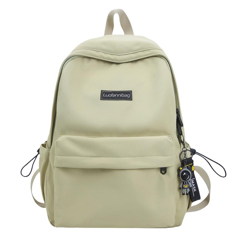 

Студенческий школьный рюкзак Женский однотонный рюкзак Мужской дорожный рюкзак Small зелёный