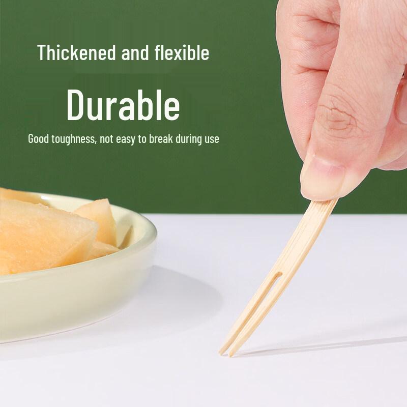 ZISIZ Disposable Bamboo Fruit Forks