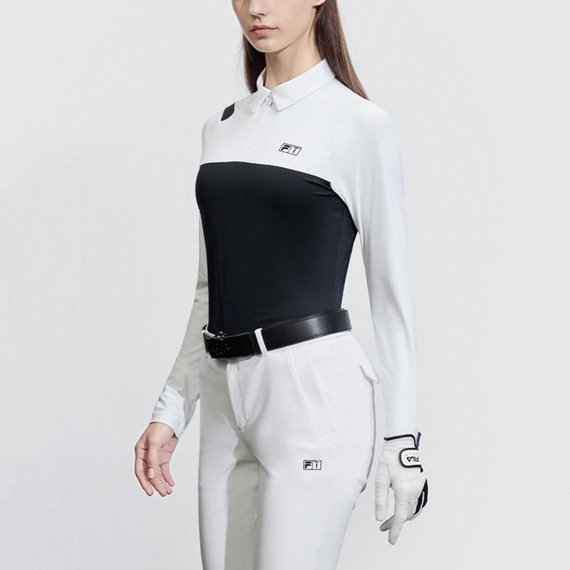 New FILA Golf Series Polo Shirt Women's Jade White A11W415216F-WT