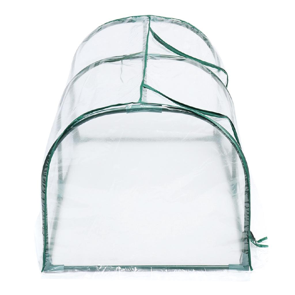Plant Cover Frame Removable Steel Zipper Garden GreenHouse PVC Warm Garden Outdoor Household Plant 128x60x58cm