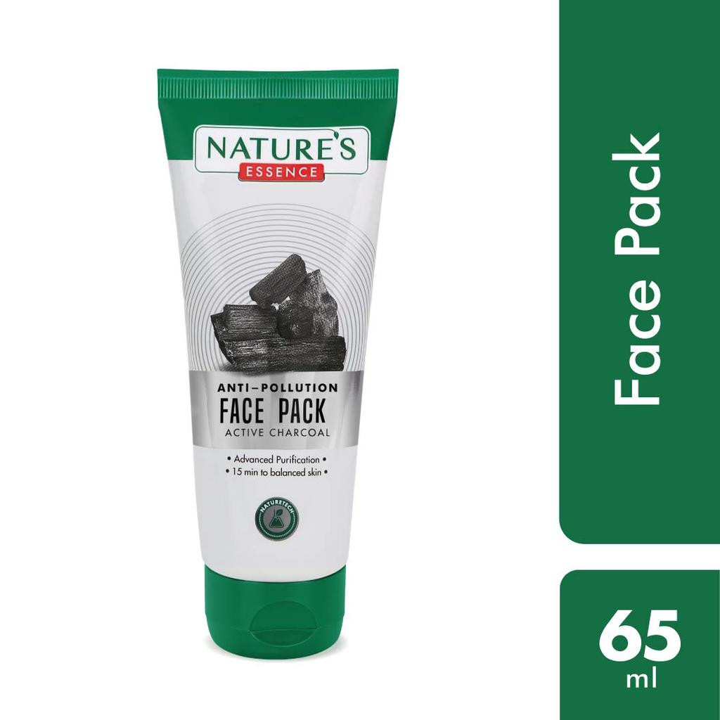 NATURES ESSENCE Active Charcoal Anti Pollution Face Pack , White, 50 G