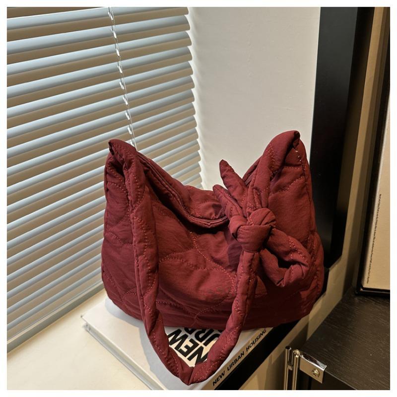 Damenhandtasche mit großer Kapazität, rautenförmige Wolke, plissierte Knödel-Großtasche, Herbstneuheit, lässige Umhängetasche, Messenger Bag