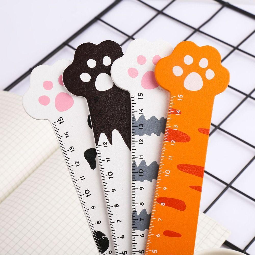 Creative Wood Tools Ruler Cute Student Straight Ruler 15CM Straight Ruler  Stationery Toys