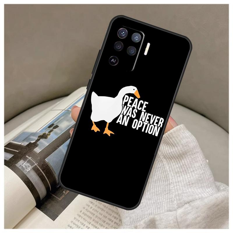 Funny Cartoon Duck Case For Oppo A17 A57 A77 A40 A78 A54 A74 A94 A76 A16 A96 A18 A60 A80 A38 A58 A98 A15 A5 Pro