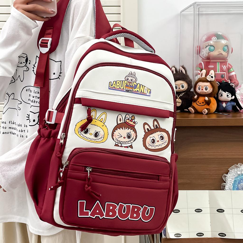 School Bag New Girls Backpack Large Capacity Lightweight Versatile Large Capacity Backpack Junior High School Students