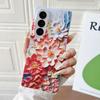 Colorful Embossed Effect Watercolor Flower Phone Case for Samsung Galaxy Z Fold 7 Shockproof Slim Camera Protection Back Cover