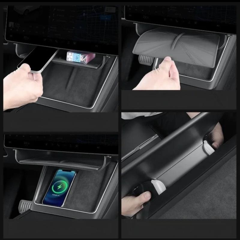 For Tesla Model Y Launch 2025 Juniper Model 3 Highland Car Display Screen Hanging Box Tray Organizer Accessories