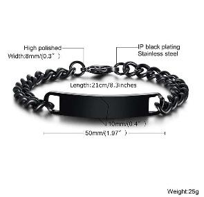 Personalized Bracelet Customizable Non Allergy Stainless Steel Bracelet for Men Women Free Engrave Name/letter/logo Custom Gifts