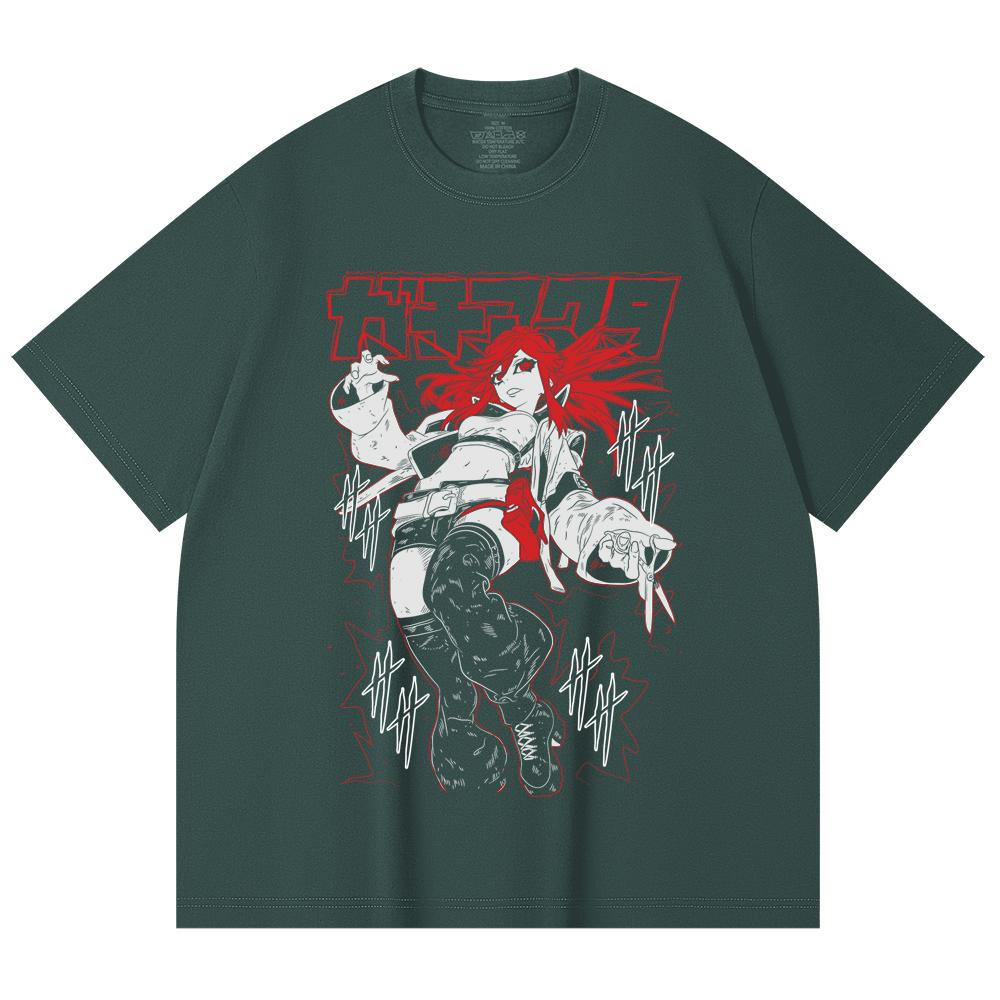 230 Gsm 100% Cotton Gachiakuta V6 Riyo Black Print Unisex Heavy Cotton T Shirt