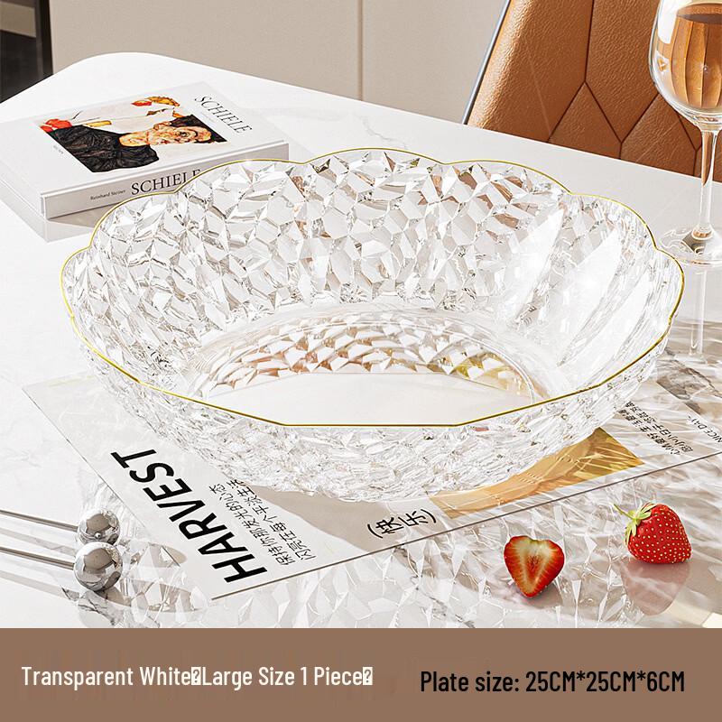 Abay Minimalist Plastic Fruit & Snack Plate Set