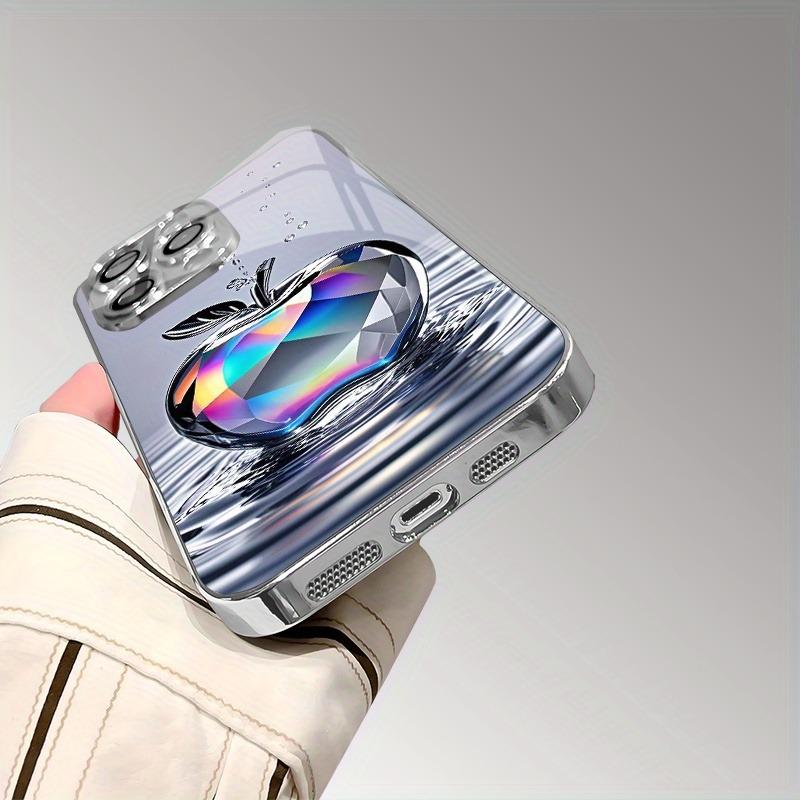 Luxury Aurora Diamond Water Drop For Apple Pattern Phone Case For iPhone 11 12 13 14 15 16 17 Pro Max Plus 16E 17Air Glass Cover