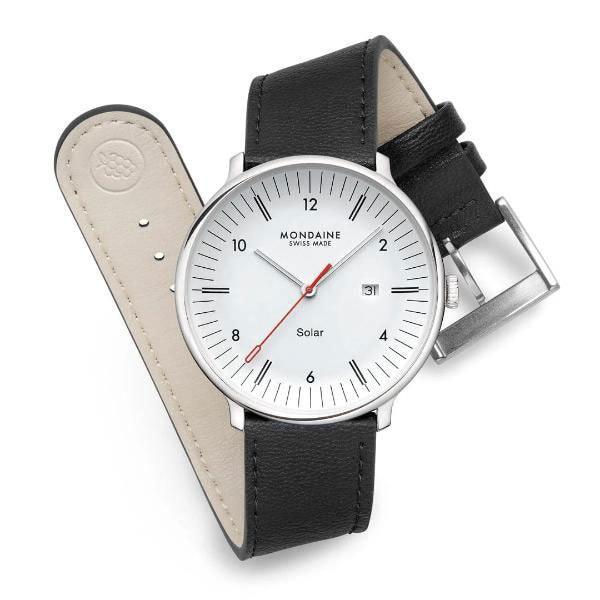 Mondaine DOPPIO Series Unisex Solar Wrist Watch MLE.41910.LBV MLE.41910.SM Gift Casual Business Sports Student