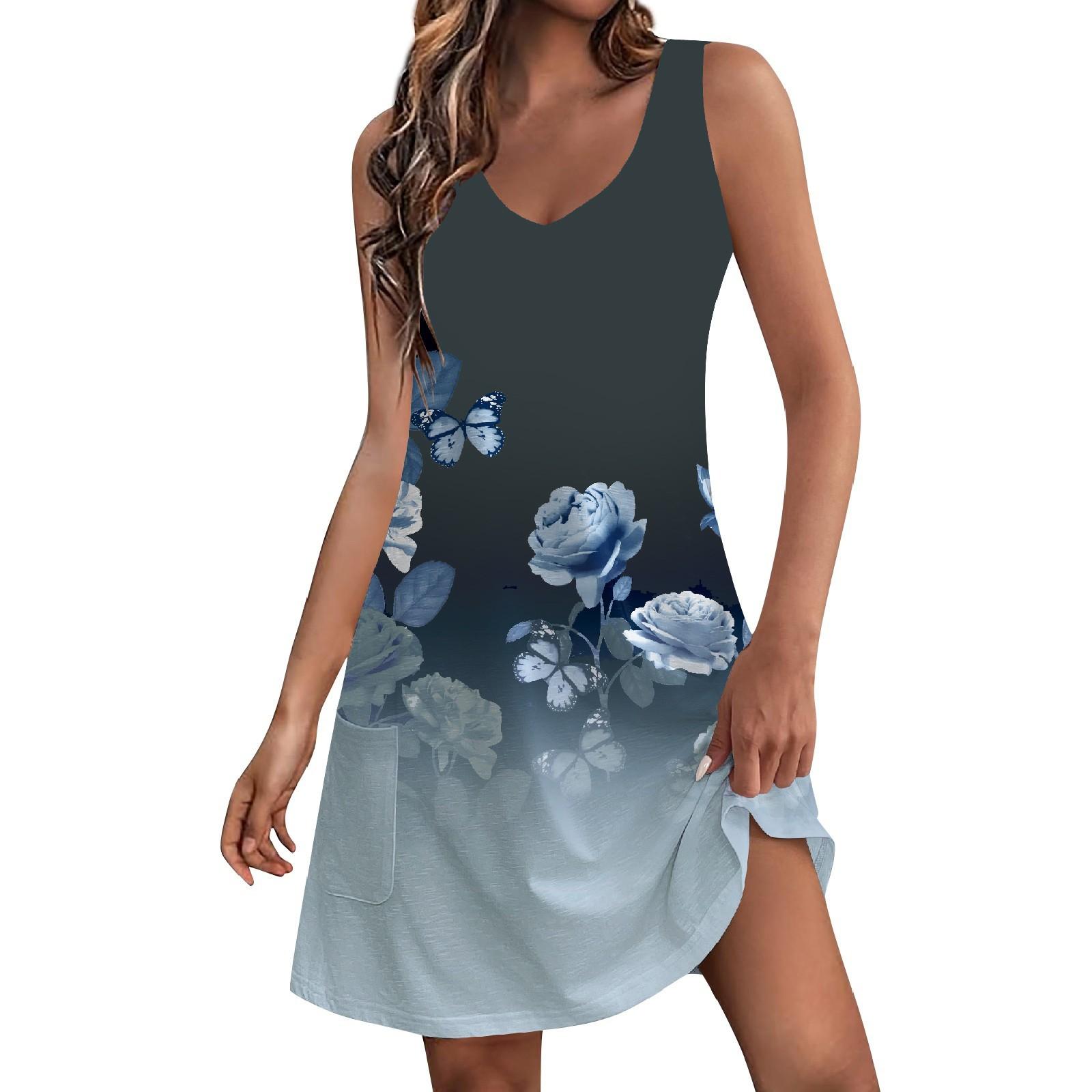 Женский повседневный сарафан с карманами — фото 5