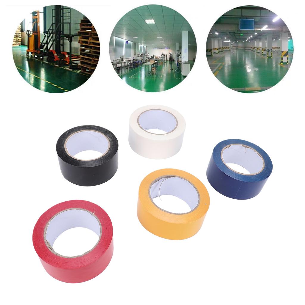 5 Rolls Floor Tape Ethenyl 108FT Total Length Floor Caution   Marking Tape for Dance Floors Gym Warehouse Yellow Red Blue Black White