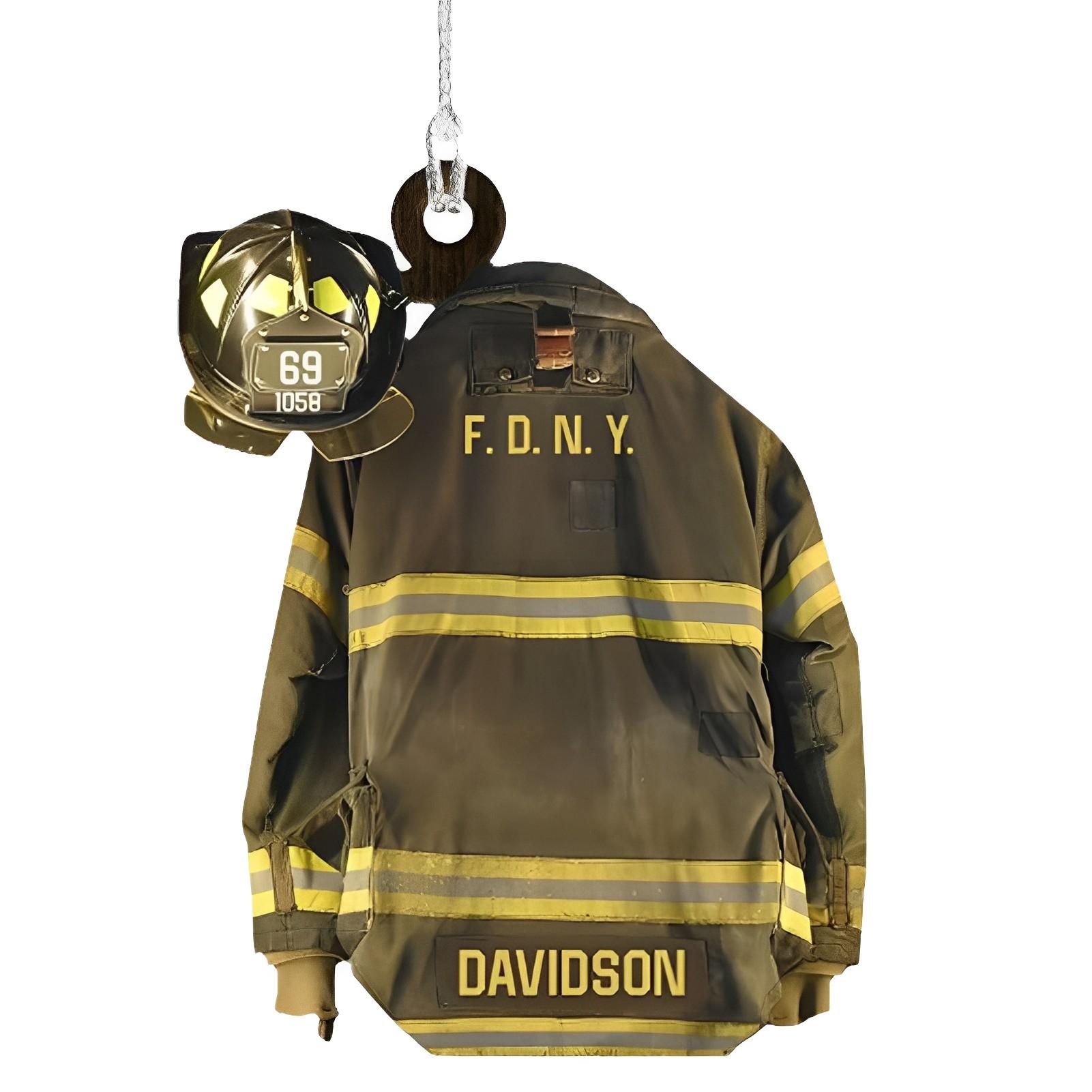 

Firefighter Theme Pendant with Lanyard Adding Christmas Ambience Hangings for Table Bookshelf Fireplace Decor