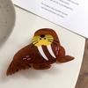 1pc Sea Creature Shape Hair Clip, Fun Walrus Acetate Hair Clip, Cute Hair Accessory, Women's Large Hair Shark Clip