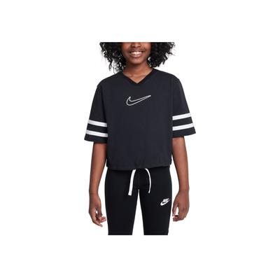 Sportswear T-Shirt Soft Loose Comfortable Casual Sports Short Sleeve Kids Tops Black White HJ3343-010