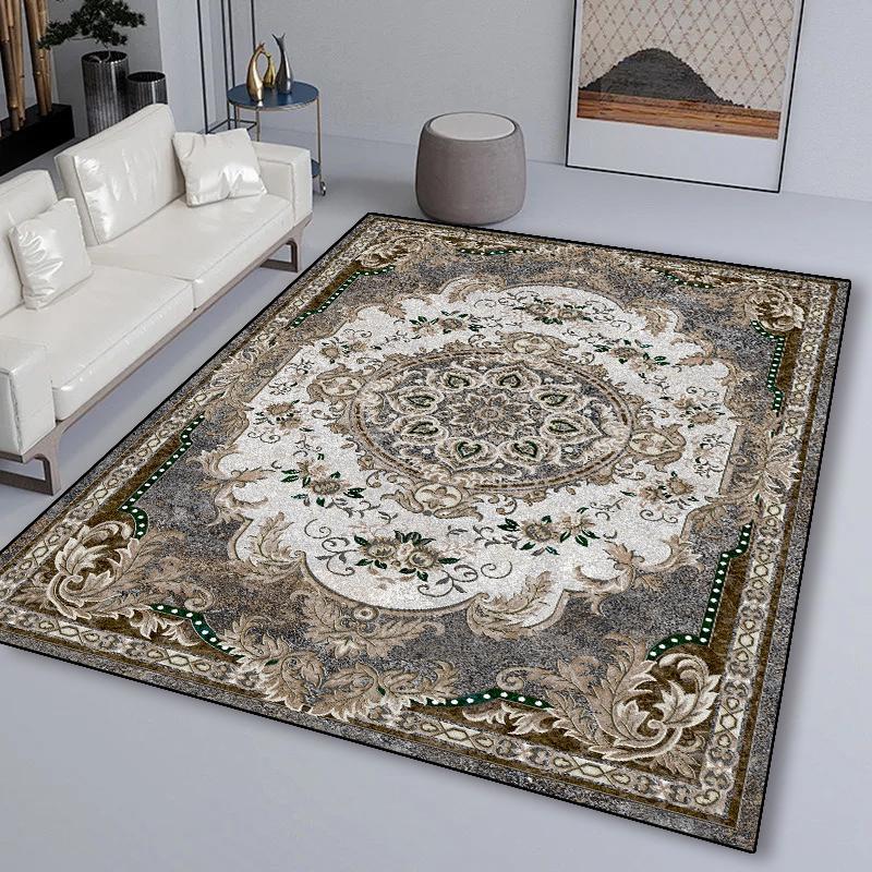 European Persian Style Carpet for Living Room Decoration Bedroom Sofa Large  Rug Study Balcony Non-slip Floor Mats Customizable