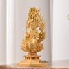 Hanro Art Carving Buddhist Buddhist Altar Boxwood Wood Lotus Flame Year of the Protective Protection from Evil H x W x Statue, Acala, Statue, Carving,