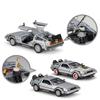 Welly 1:24 DMC-12 DeLorean Time Machine Back to the Future Alloy Race Car Model Diecast Metal Sports Car Vehicle Model Kids Gift
