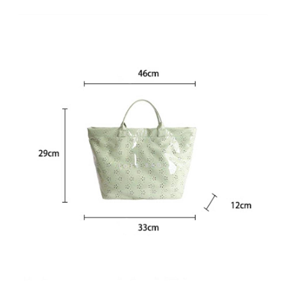Transparent Clear Tote Waterproof Large Capacity PVC Handbag Lightweight Bag for Moms,