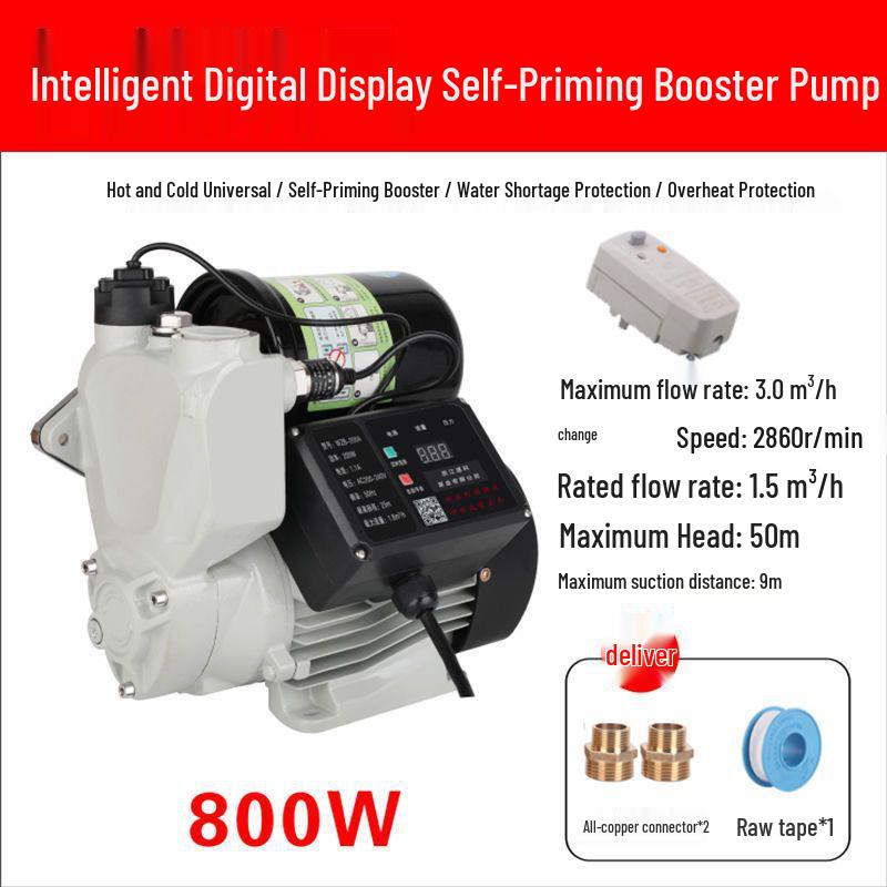 220V Smart Automatic High-Rise Booster Pump for Household Tap and Water Heater