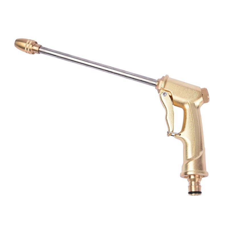 

AEE4-Car Wash Nozzle Spray Nozzles For Garden Household All-Metal Pacifier-Type Extension Rod Car Wash Aluminum Gold