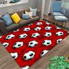 Soccer Ball Pattern Red carpet Non-slip rug suitable for living room and bedroom sofas