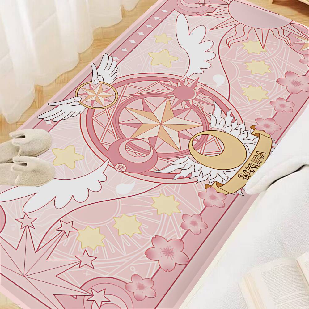 C-Cardcaptor Sakura Anime Floor Mat Retro Multiple Choice Living Room Kitchen Rug Non-Slip Modern Home Decor