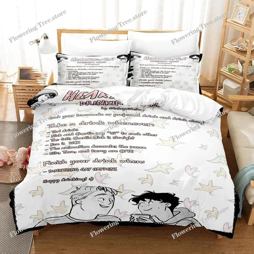 3D Printed Heartstopper Bedding Set Duvet Cover Bedroom Comforter Covers Single Twin King Size Quilt Cover Home Textile029