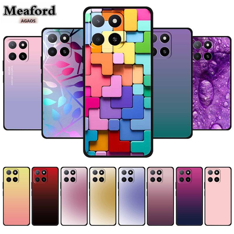 For Huawei Honor X5b Soft Silicone Cover for Funda Honor X 5b Plus X 5 B TPU Back Protector Fashion Phone Case Colourful Shell