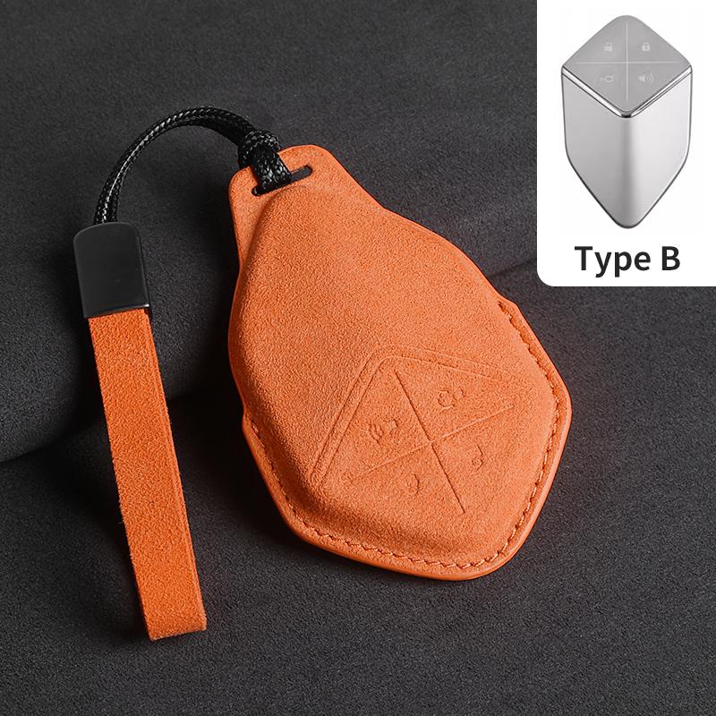 Suede Car Key Case Cover For Changan Deepal S7 Sl03 Car Key Protective Shell Accessories
