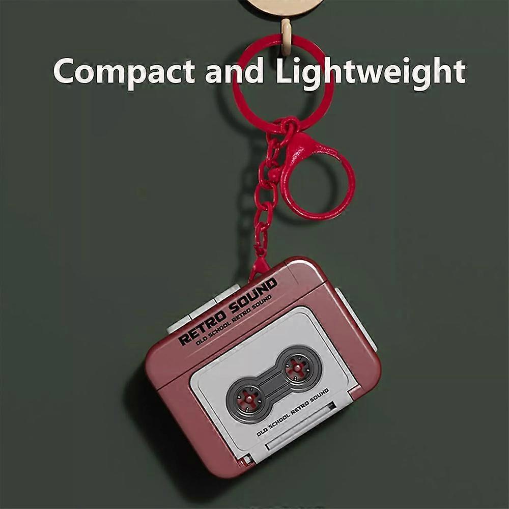 Creative Mini Tape Recorder Keychain, Vintage Recorder Tape Keychain