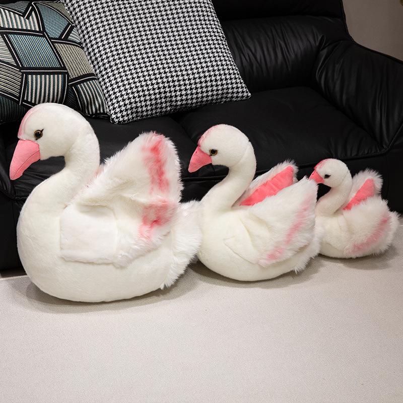 Simulation Swan Plush Toy Girl Heart Swan Doll Children's Company Soothing Rag Doll Birthday Gift