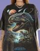T-Rex Tyrannosaurus Rex Dinosaur Jurassic Era Prehistoric Comfort Colors® Tshirt, Nature Waterfall Planets Comet Space Galaxy Vintage Tees,