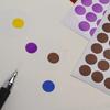 4 Foi Autocolante Rotunde Tip Punct, Culori Asortate, Puncte Autocolante Colorate, Etichete Puncte Codare, Diametru 10mm