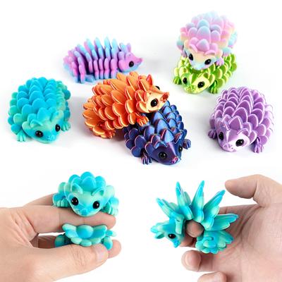 3D-gedruckte Igel-Figur - Vielseitige Innen- & Außendekoration für Zuhause und Schreibtisch, Sammlerstück, Kegelspielzeug, Bewegliche niedliche Figur