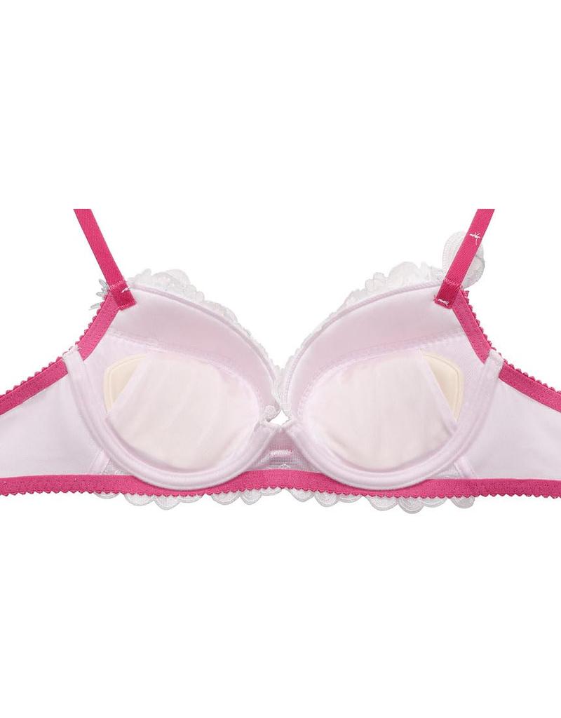 Bra Creates beautiful keeps cleavage even when fits up to G large size PI [Wacoal] L'ge [Ribbon Bra] cleavage, moving, cup, BCA445, women's