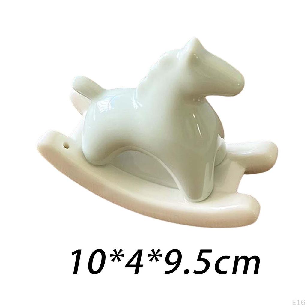 Animal Figurine Incense Burner Ceramic Porcelain Ornament Decorative Holder for Tabletop