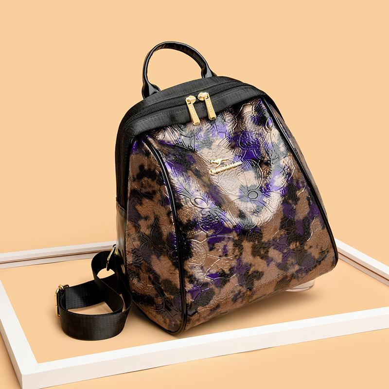 Backpack New Fashion Trend Large Capacity Durable Women's Soft Leather Versatile Backpack