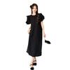 Summer 2024 Puff Sleeve Plus Size Long Dress – Trendy Slimming Design for Women