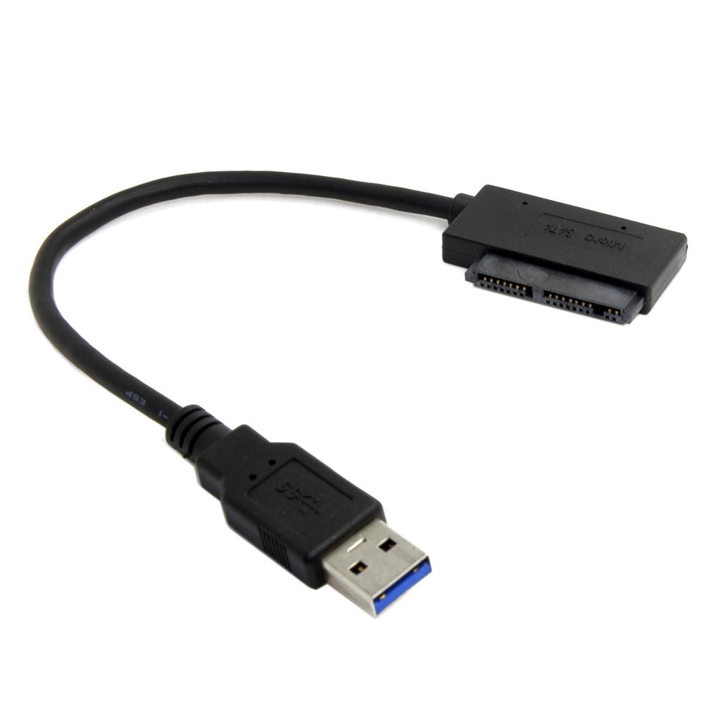 USB 3.0 To Micro SATA 7+9 16 Pin 1.8'' 90 Degree Angled Hard Disk Driver SSD Adapter Cable