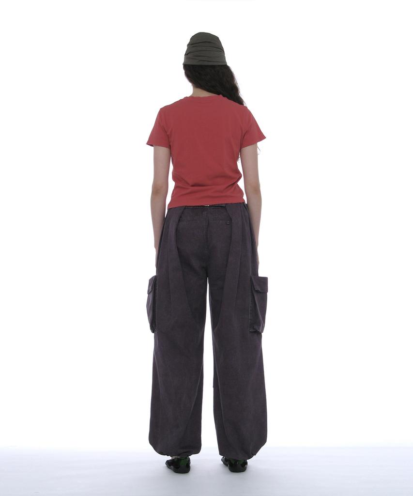 PARTIMENTO WOMEN Luched Drape Hat_Khaki Gray