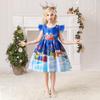 2025 European & American Christmas Santa Claus Girls' Puffy Princess Dress