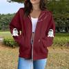 Women's Fashion Casual Long Sleeve Solid Color Hooded Sweatshirt Tops