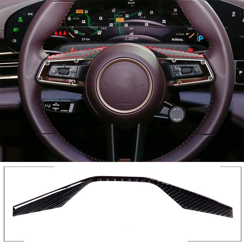 Soft Carbon Fiber for Porsche Taycan 2019-2025 Car Interior Dashboard Center Console Door Decoration Stickers Car Accessories