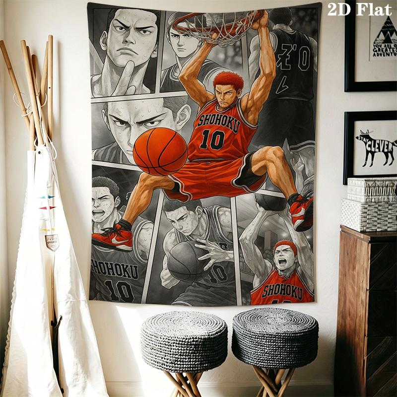 Slam Dunk Basketball Heroes Tapestry Tapestry Fashion Print Background Cloth Wall Covering Decoration Background Cloth