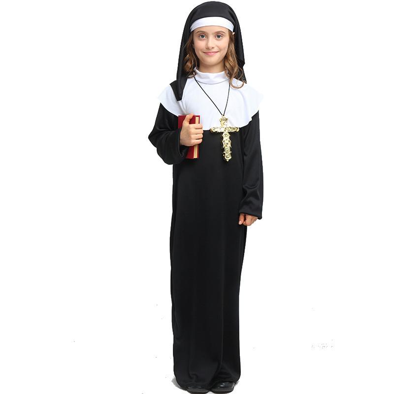 Costume da Sacerdote per Cosplay Bambini, Vestito di Pasqua per Ragazze