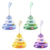 Interactive Turntable Cat Ball Spinning Self-Rotating Pet Cat Turntable Balls Rotatable Feather Cat Amusement Plate