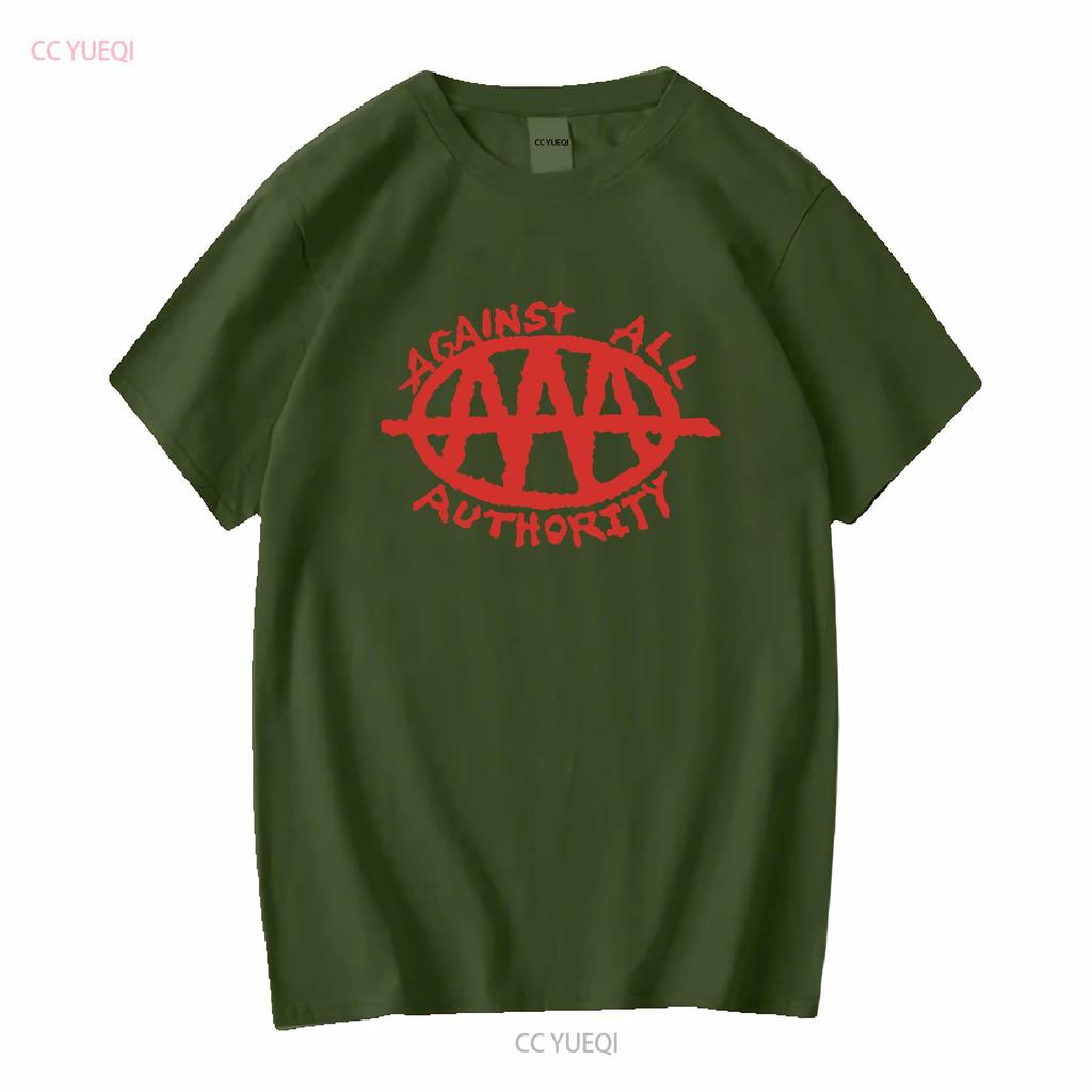 Against All Authority T Shirt Leftover Crack Subhumans MDC Dead Kennedys Crust Punk OI Long or Short Sleeves Vintage Washed
